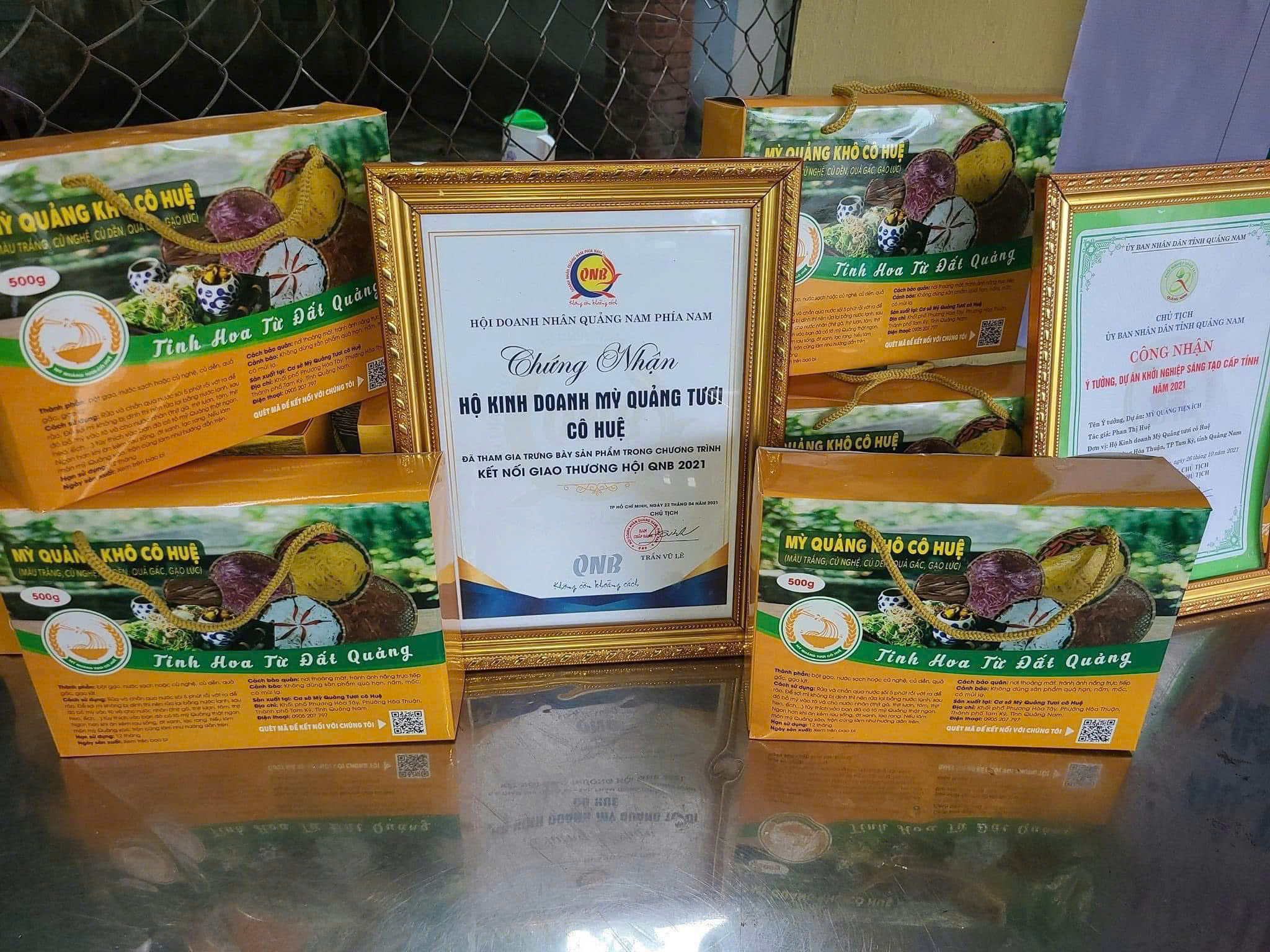 Chứng Nhận Kết Nối Giao Thương Hiệp Hội Doanh Nhân QNB - Mỳ Quảng Cô Huệ