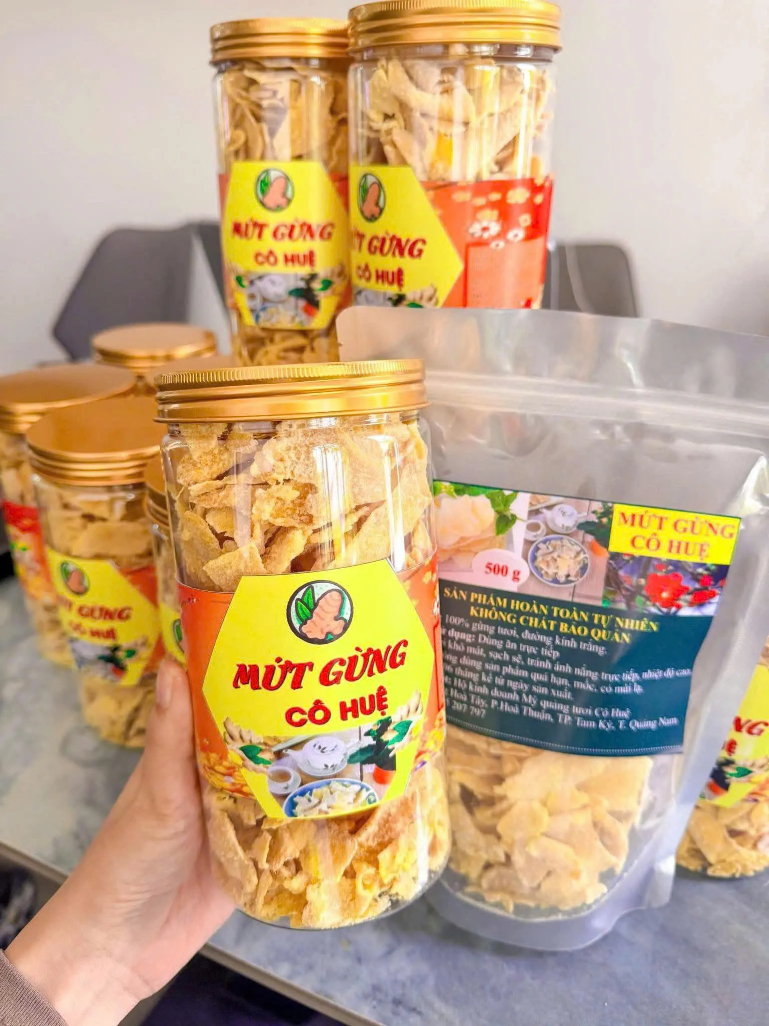 Mứt Gừng Cay Ấm Truyền Thống Cô Huệ - Mỳ Quảng Cô Huệ